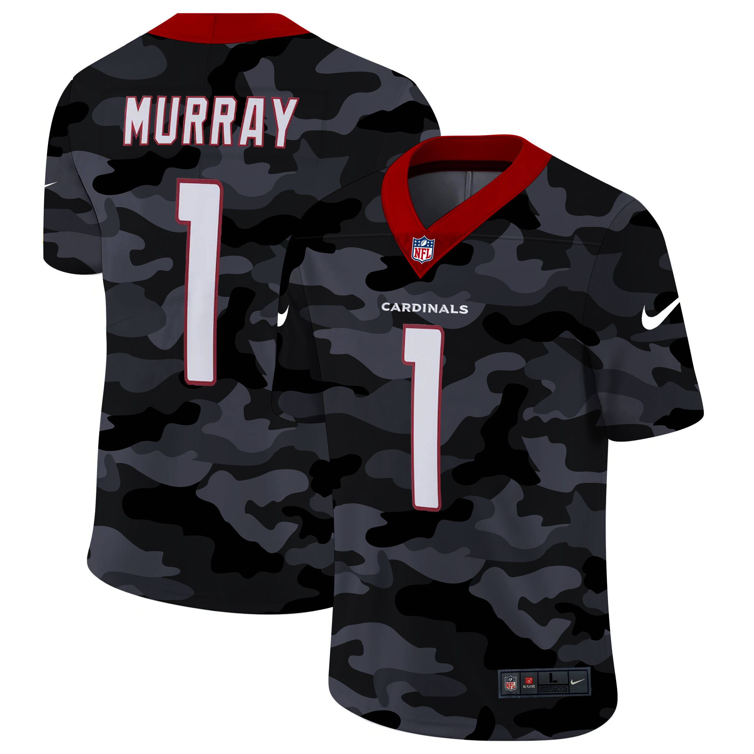 Men Arizona Cardinals #1 Murray 2020 Nike Camo Salute to Service Limited NFL Jerseys
